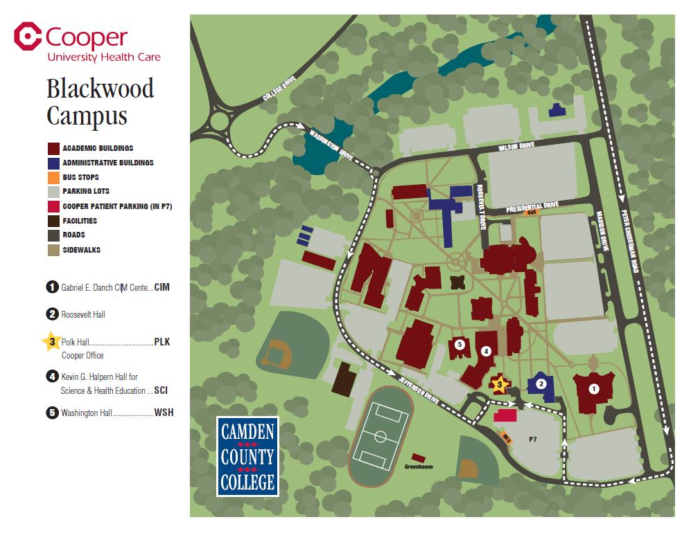 Cooper Primary and Specialty Care at Camden County College map