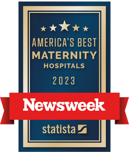 Newsweek's 2023 America's Best Maternity Hospitals award badge.