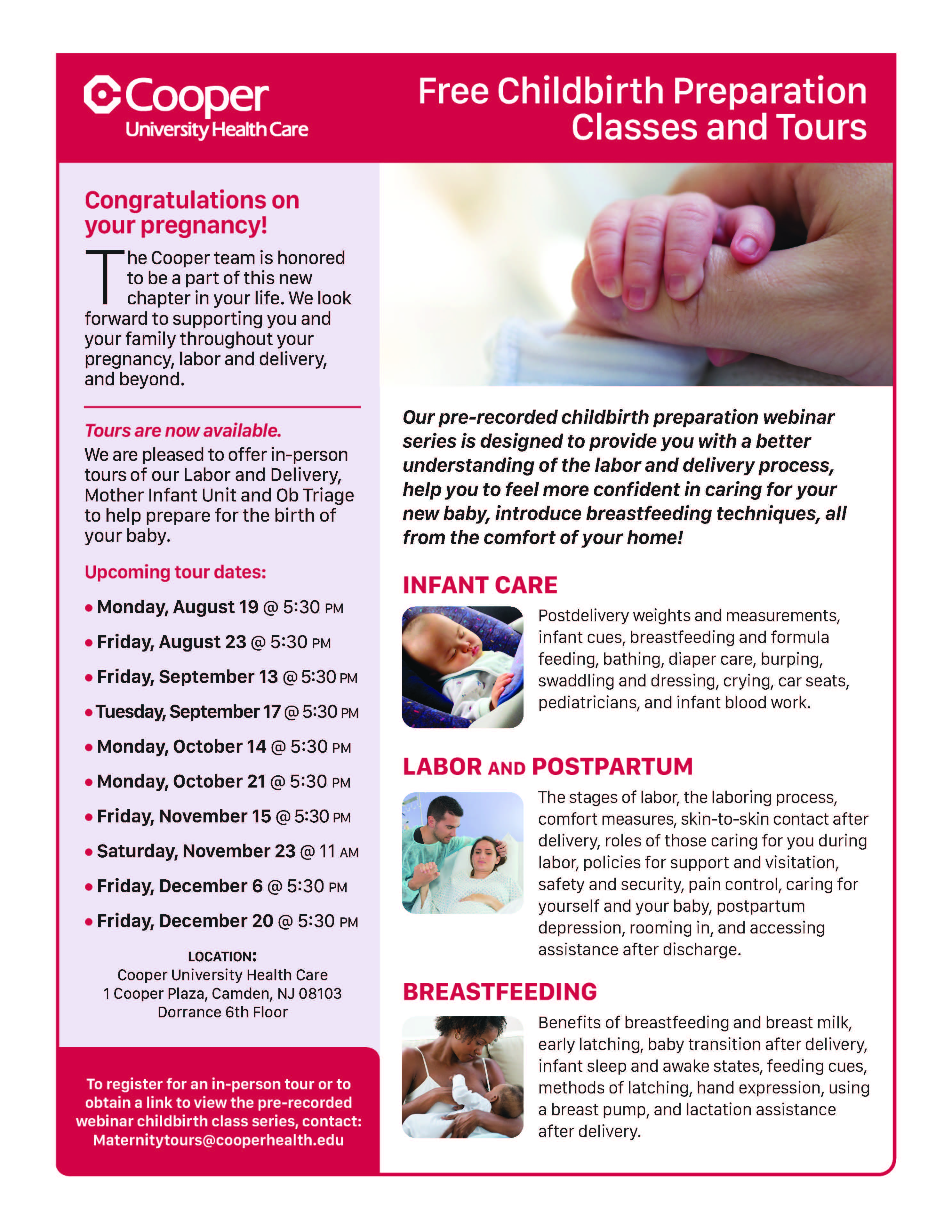 Childbirth Prep Classes and Tours