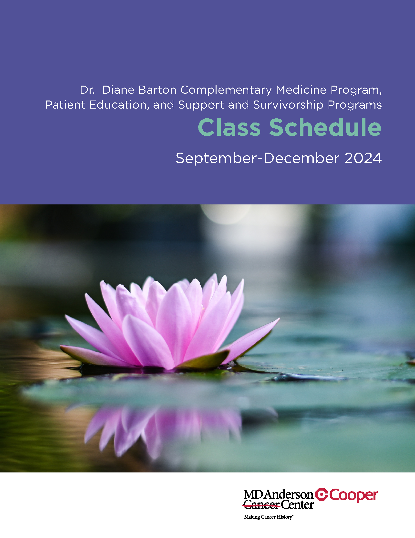 Complementary Medicine Program, Schedule January-August 2024