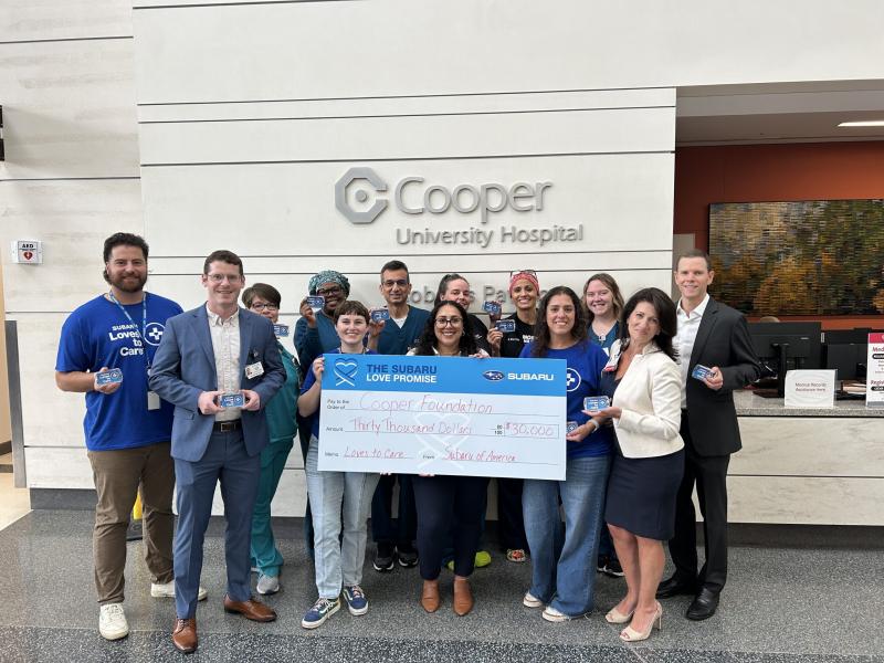 Subaru Loves to Care® Initiative Donation of $30,000 to The Cooper Foundation Will Help Camden-Based Patients for Fourth Year in a Row