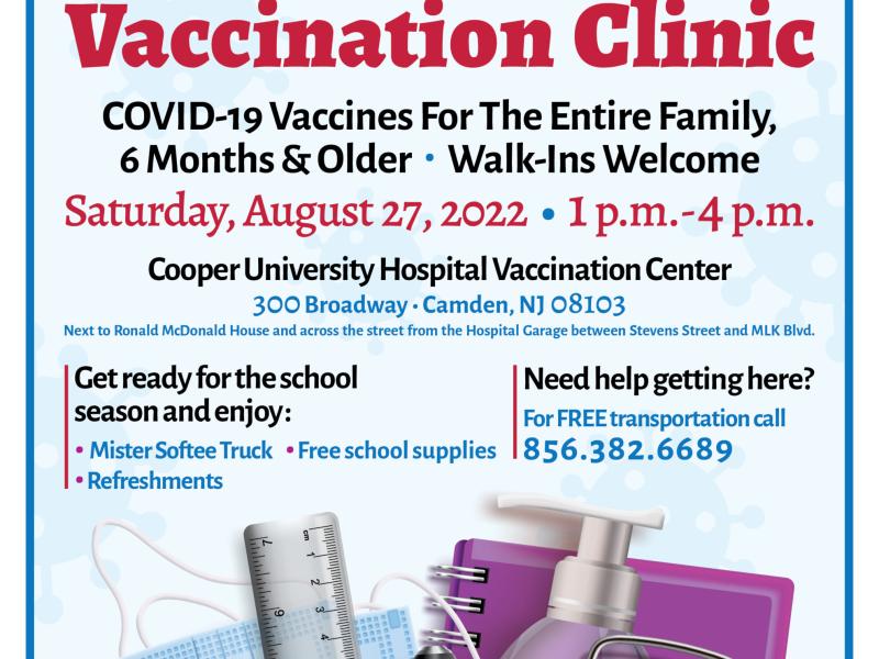 Cooper University Health Care to Hold ‘Back to School’ COVID-19 Family Vaccine Clinic