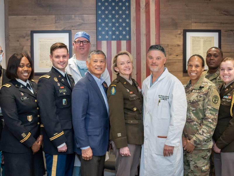 Chief of the Army Medical Corps Visits ASSET Training Program at Cooper University Health Care