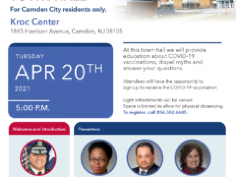 Cooper University Health Care to Hold COVID-19 Vaccine Town Hall for Camden Residents