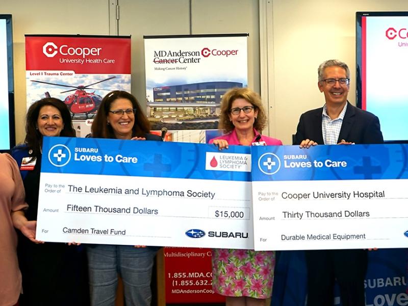 Subaru of America, Inc. Visits Cooper University Health Care to Announce Donations as Part of the Loves to Care Program