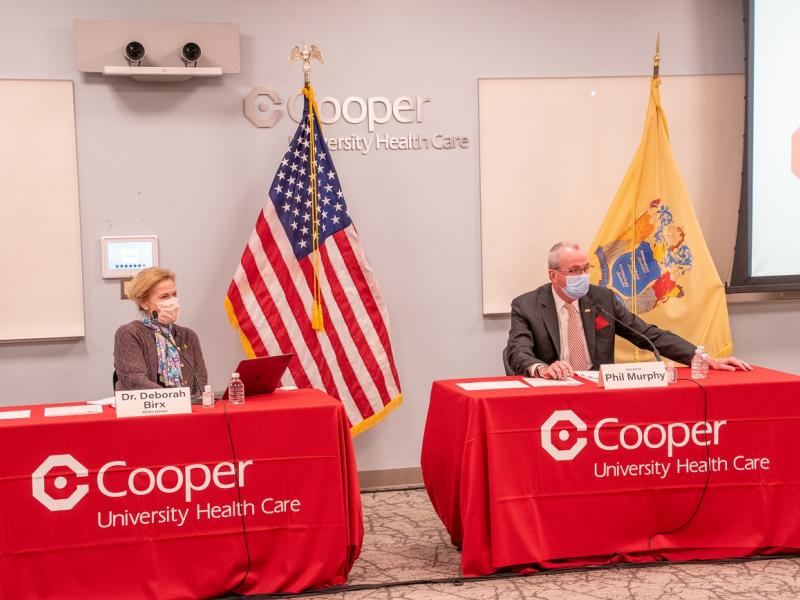 Governor Murphy, Commissioner Persichilli, and Dr. Birx Visit Cooper University Health Care for Roundtable on COVID-19 Response in South Jersey